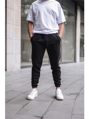 Yakamel Erkek 3 Iplik Içi Pamuklu Kalın Eşofman Altı