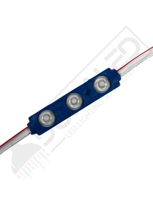 Dora Led 12 Volt Mavi 1,5 Watt 3 Lü Lensli 2835 Reklamcı Modül (10 Adet)