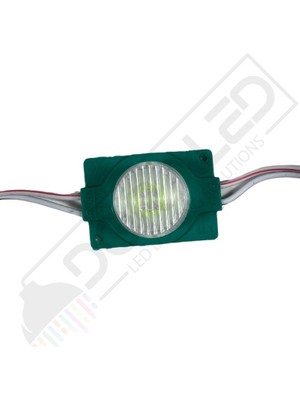 Dora Led 12 Volt Yeşil 1,5 Watt Tekli Lensli Mercekli Reklamcı Modül IP65 (10 Adet)