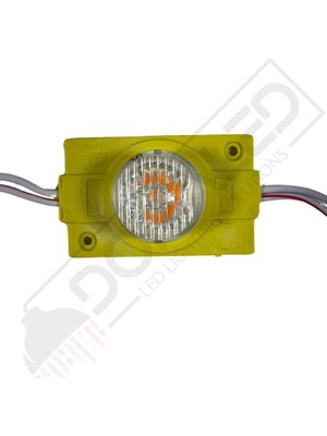 Dora Led  12 Volt Amber (Sarı) 1,5 Watt Tekli Lensli 3030 Reklamcı Modül (10 Adet)