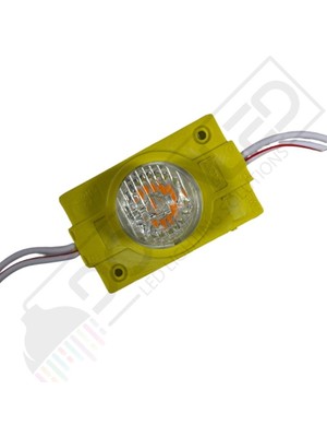 Dora Led  12 Volt Amber (Sarı) 1,5 Watt Tekli Lensli 3030 Reklamcı Modül (10 Adet)