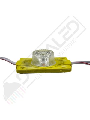 Dora Led  12 Volt Amber (Sarı) 1,5 Watt Tekli Lensli 3030 Reklamcı Modül (10 Adet)