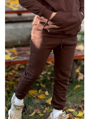 Yakamel Erkek 3 Iplik Şardonlu Jogger Eşofman Altı
