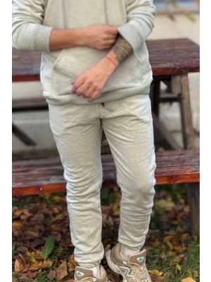 Yakamel Erkek 3 Iplik Şardonlu Jogger Eşofman Altı