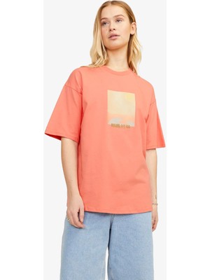 Jjxx Jxpaige Kadın Turuncu T-Shirt 12252311-BURNTCORAL