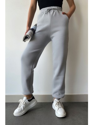 Yakamel Kadın Eşofman Altı Kalın Paçası Lastikli