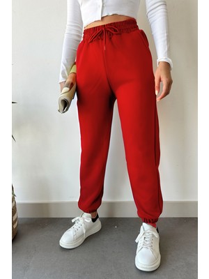 Yakamel Kadın Eşofman Altı Kalın Paçası Lastikli