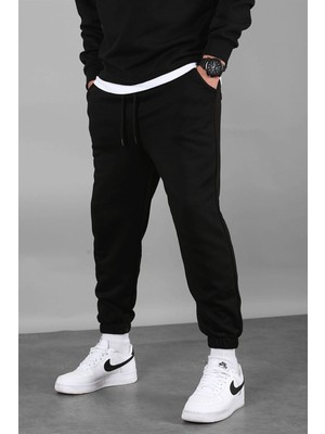 Yakamel Erkek Jogger Kalın Içi Pamuklu Eşofman Altı