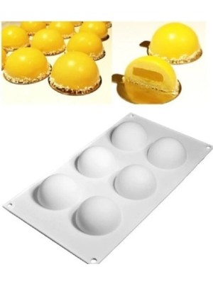 Gurmender Silikon Kek Kalıbı 6 Lı Yarım Küre 30X17,5 cm