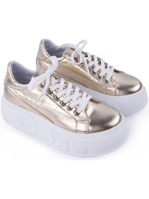 Emel Ayakkabı Modern Rahat Dantel Tasarım Ayakkabı 7961 Dore