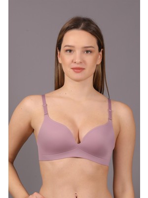 Cotonhause Kadın Lazer Kesim Ince Süngerli Gül Kurusu Hayalet Sütyen C5T4N1O633