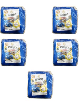 Emek Çadır Kumaşı Branda Tente Uv Güneşlik Gölgelik Koruma Yağmur Su Geçirmez - 3x5 Metre - 5 Paket