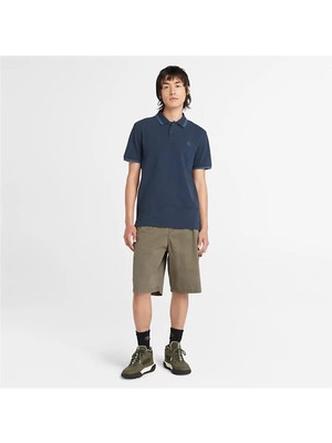 Timberland Tipped Pique Short Sleeve Polo Dark Sapphıre Erkek T-Shirt