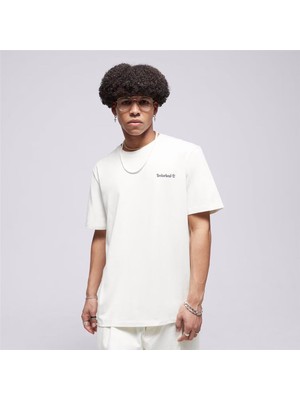 Timberland Small Linear Logo Print Tee Beyaz Erkek T-Shirt