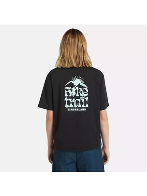 Timberland Hıke Lıfe Graphıc Short-Sleeve Tee Siyah Kadın T-Shirt