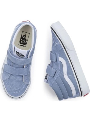 Vans Uy Sk8-Mid Reissue V Dusty Blue Cırtlı Çocuk Sneaker