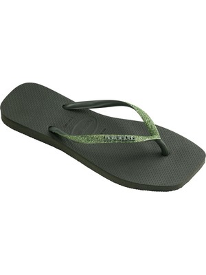 Havaianas Square Glitter Olive Green  Yeşil Kadın Terlik