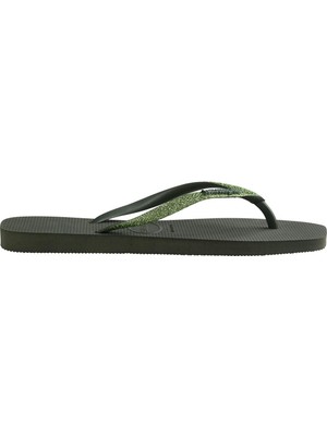 Havaianas Square Glitter Olive Green  Yeşil Kadın Terlik