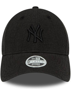 New Era New York Yankees Kadın Bubble Stitch Siyah 9forty Ayarlanabilir Siyah Şapka