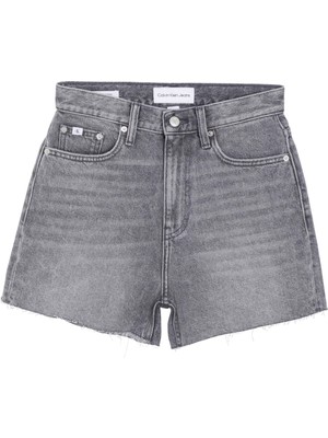 Calvin Klein Jeans Yüksek Bel Normal Gri Kadın Denim Şort J20J2235081BZ