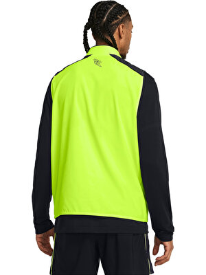 Under Armour 1383238-731 Ua Run Anywhere Vest Neon Sarı Erkek Bisiklet Yaka Oversize Yelek