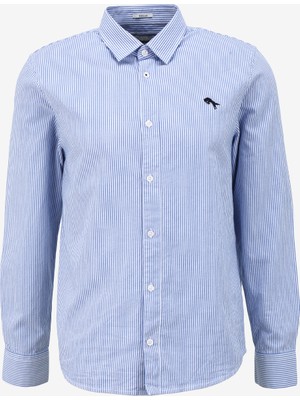 Wrangler Regular Fit Mavi Erkek Gömlek W5A2205580X05 Uzun Kollu Gömlek