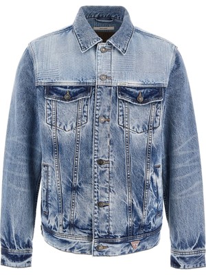 Guess Mavi Erkek Denim Ceket M4GXN6D4YO0PCIG_DEAN Jacket - Eco C