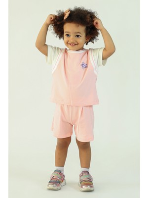 Harika Kids Kız Çocuk Kaplumbağa Nakış Şortlu Ikili Takım