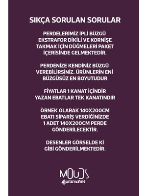 Moud's Renkli Mandala Desenli Süet Oturma Odası Salon Fon Perde Baskılı Ekstrafor Büzgü Tek Kanat PRD-1102