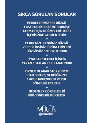 Moud's Çiçek Serisi Desenli Süet Oturma Odası Salon Fon Perde Baskılı Ekstrafor Büzgü Tek Kanat PRD-1007