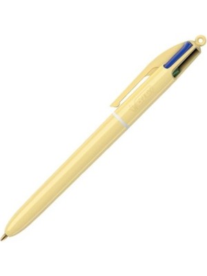 Bic 4 Colour Pastel 4 Renkli Tükenmez Kalem Pastel Sarı 4 Adet Renkli Kalem Seti