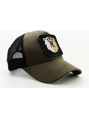 City Goat Trucker BEAR-1045 Kod Logolu Unisex Haki-Siyah Şapka (Cap)