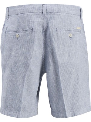 Jack & Jones Tapered Fit Lacivert Erkek Şort Jpstace Jjcaıro Lınen Blend Short