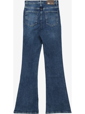 Lee Cooper Yüksek Bel Ispanyol Paça Flare Açık Mavi Kadın Denim Pantolon 242 Lcf 121012 Luna Acerra Tb Mıd