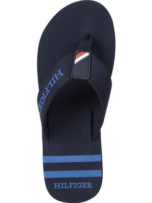 Tommy Hilfiger Lacivert Erkek Plaj Terliği Sporty Hılfıger Beach Sandal