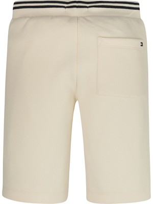 Tommy Hilfiger Normal Bel Normal Bej Erkek Şort Monotype Arch H Seal Sweatshorts