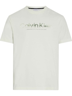 Calvin Klein Bisiklet Yaka Mavi Erkek T-Shirt K10K112497CGA