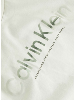 Calvin Klein Bisiklet Yaka Mavi Erkek T-Shirt K10K112497CGA