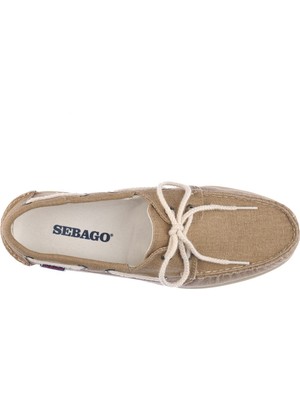 Sebago Bej Erkek Günlük Ayakkabı Sebago Portland Washed Canvas