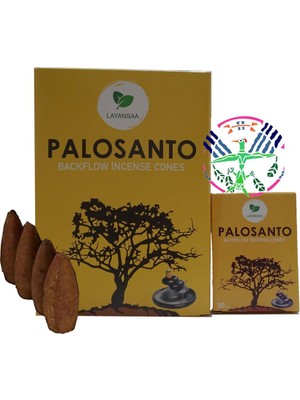 Layansaa Palo Santo - Kutsal Ağaç Özel Aromalı Geri Akış Backflow Özel Aromalı Tütsü 10 Adet