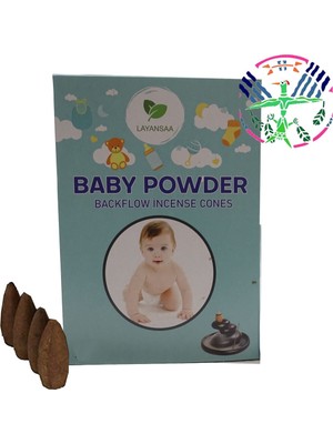 Layansaa Baby Powder - Bebek Pudrası Özel Aromalı Geri Akış Backflow Özel Aromalı Tütsü 10 Adet