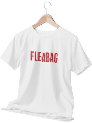 Qoeuyl Boutique Kırmızı Fleabag Yazı Baskılı Sevgili Arkadaş Doğum Günü Eğlenceli Hediyelik Beyaz  T-Shirt