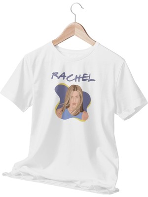 Qoeuyl Boutique Friends Rachel Baskılı Sevgili, Eş, Özel Gün Hediye Beyaz  T-Shirt