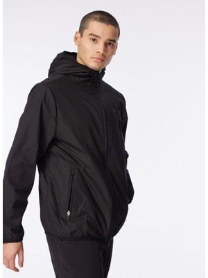 Discovery Expedition Siyah Erkek Kapüşonlu Relaxed  Su Itici Rüzgarlık D4SM-TRC3222