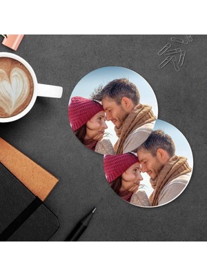 Çılgıntrend Kişiye Özel Fotoğraflı Mdf Ikili Bardak Altlığı