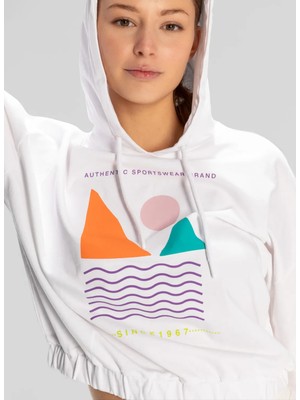 Kappa Sweatshirt, Xs, Beyaz