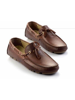 Bambi Kahve Floter  Deri Erkek Loafer Ayakkabı E01395332140