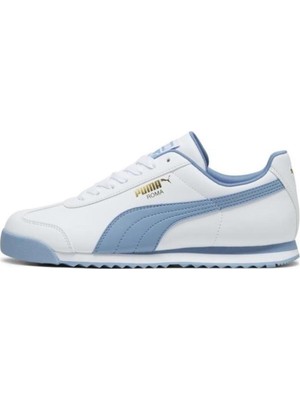 Puma Erkek Beyaz - Mavi Roma Basic Sneaker Ayakkabı 36957152