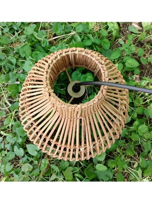 Bohemian Toprak Design 30×40 cm Rattan Avize, Bambu , Bohem Avize