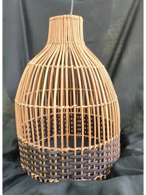 Bohemian Toprak Design 30×40 cm Rattan Avize, Bambu , Bohem Avize